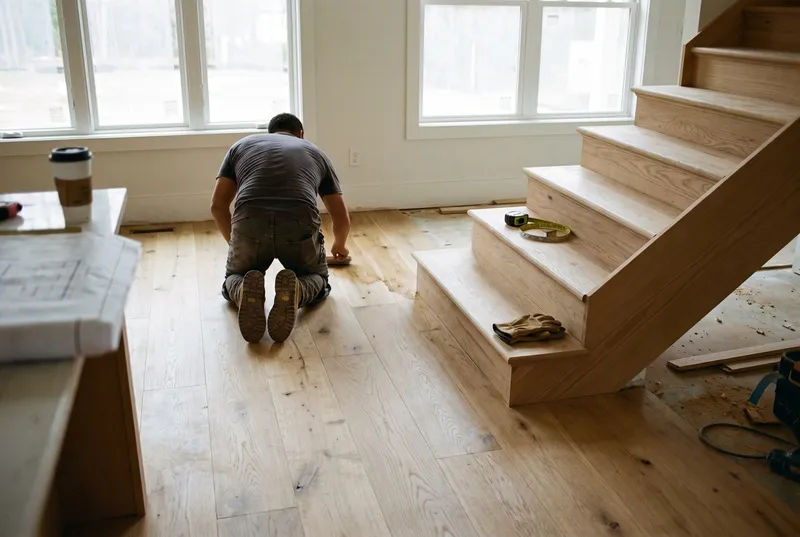 Staircase with matching treads (sample photo)
